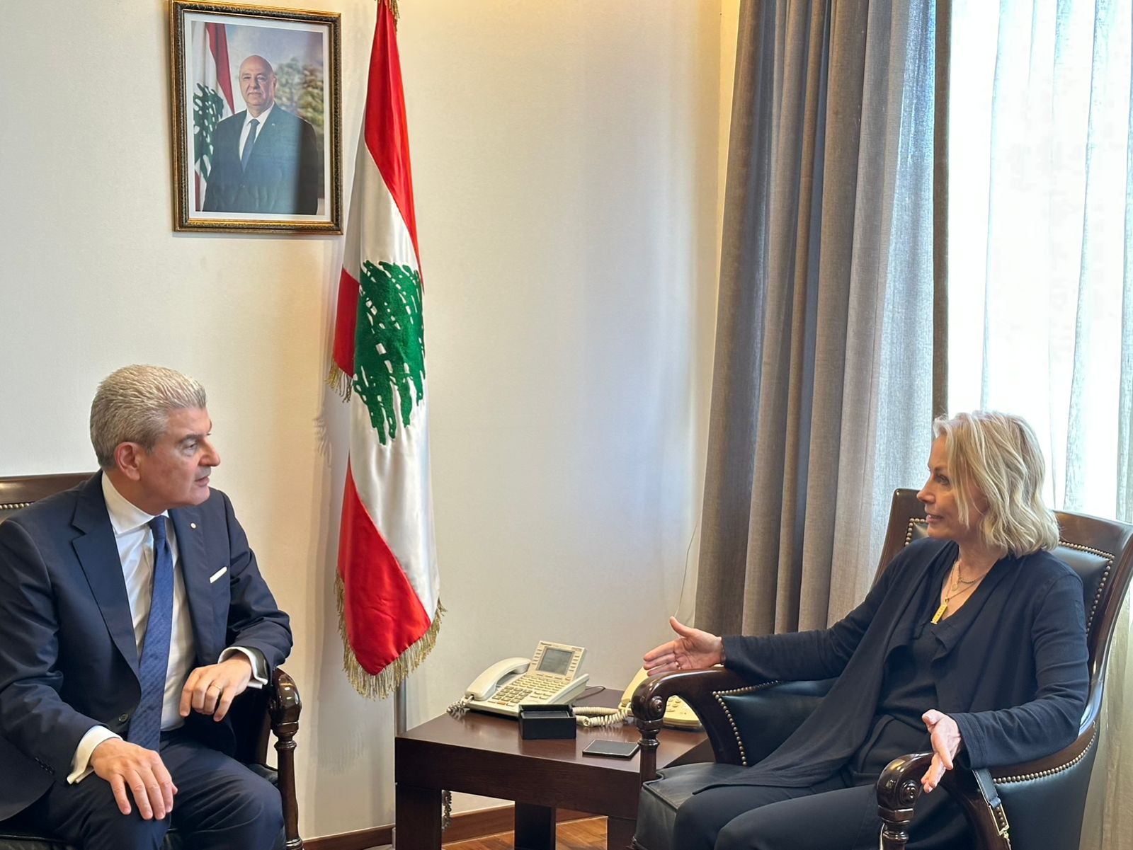 التقى وزير الصناعة جو عيسى الخوري سفيرة استونيا في لبنان